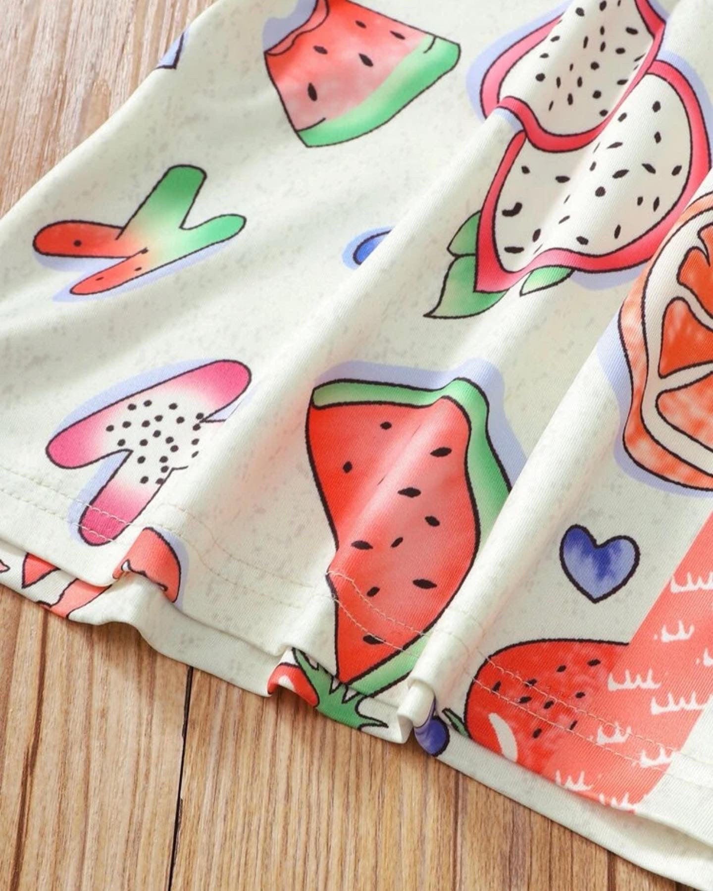 Toddler girls fruit & letter graphic dress