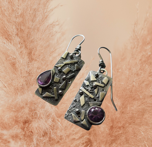 Vintage Geometric Drop Dangle Earrings