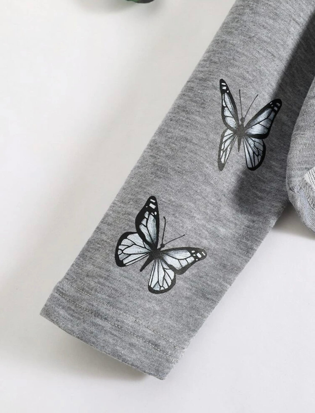 Toddler girls butterfly and slogan graphic cami top & hoodie & sweatpants