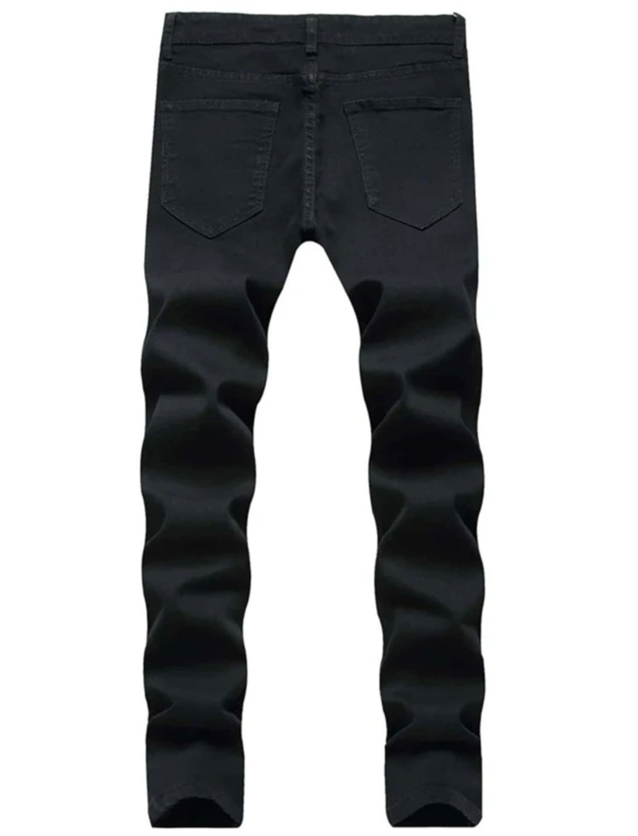 Guys solid ripped skinny jeans