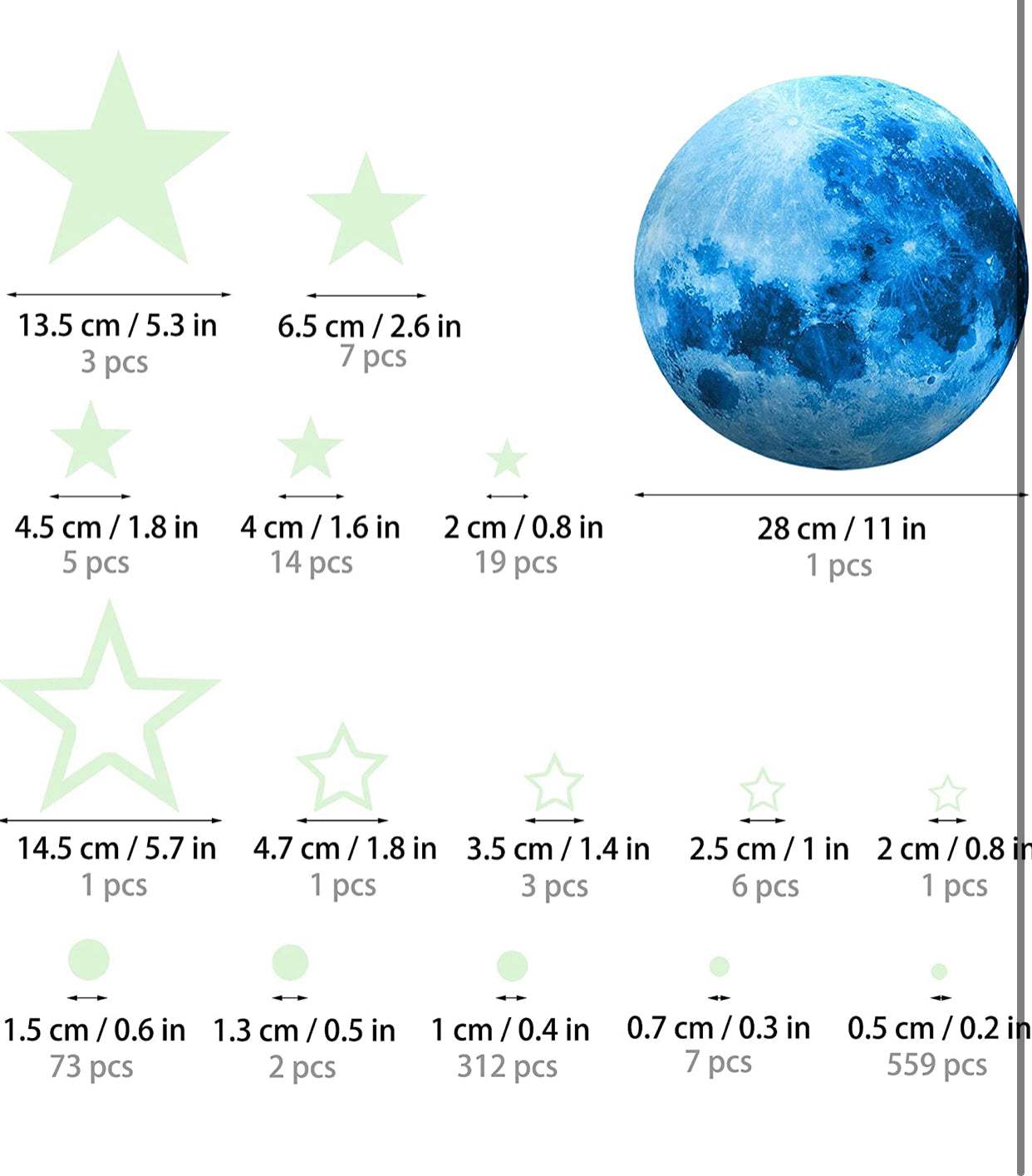 Glow in the dark stars for ceiling - Christina’s unique boutique LLC