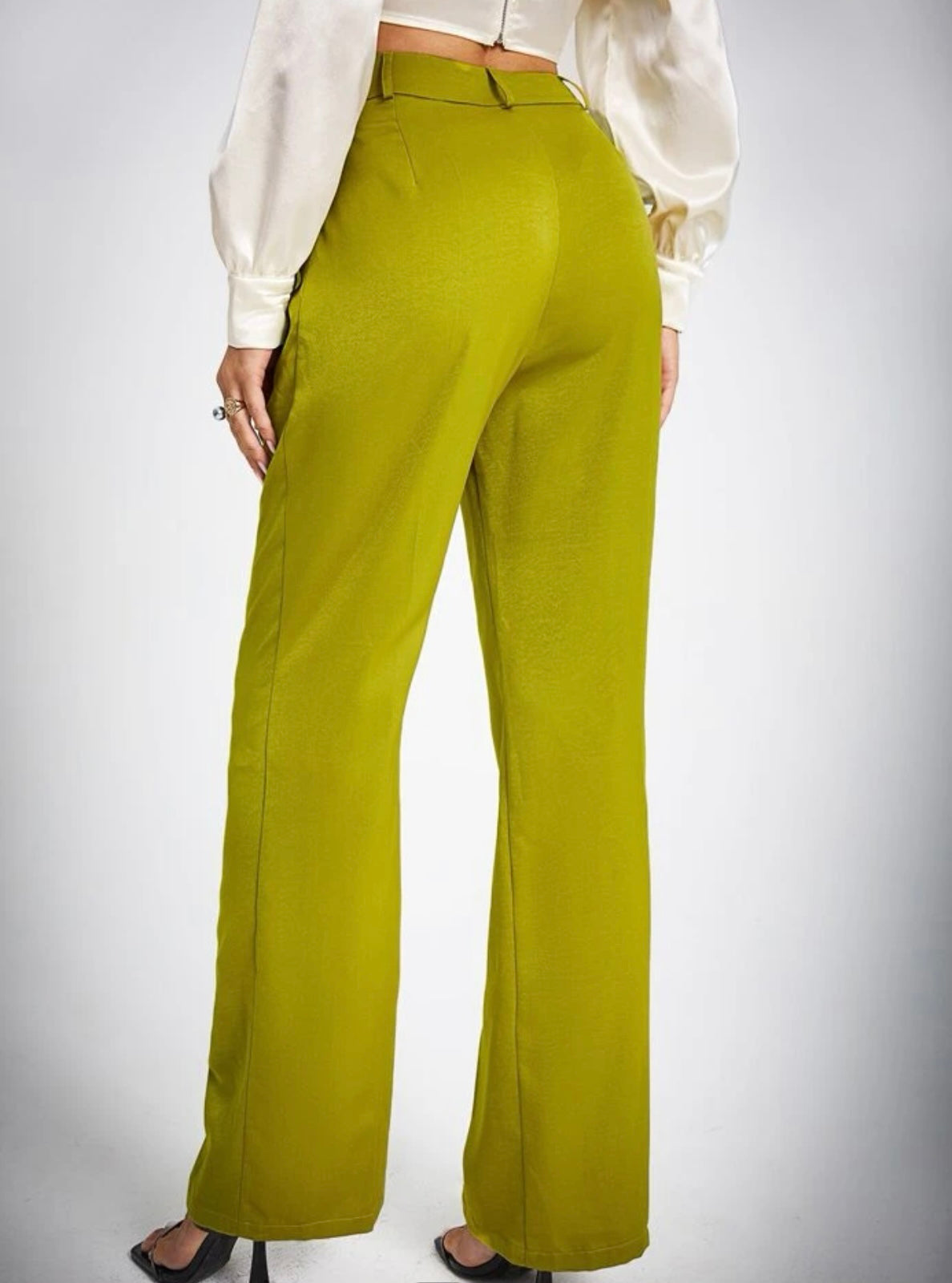 Tall high waist slant pockets straight leg pants