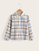 Boys plaid button front shirt