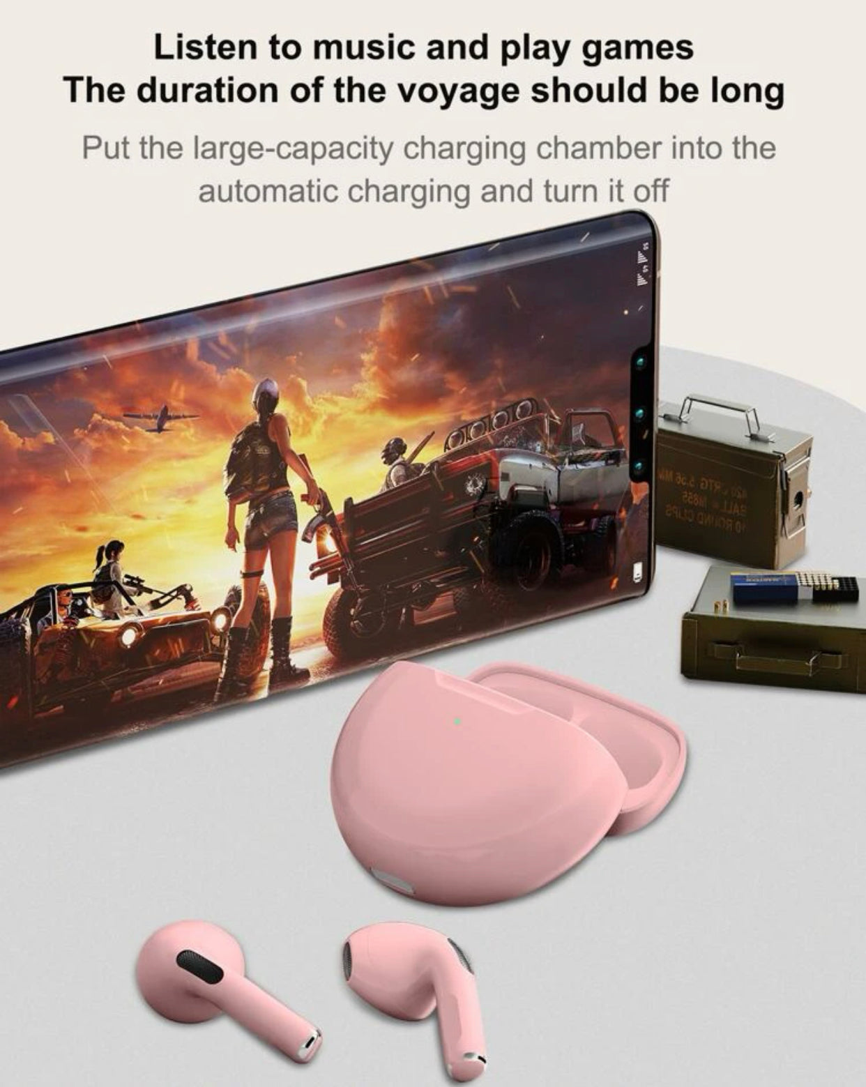 Wireless earphone compatible with Bluetooth