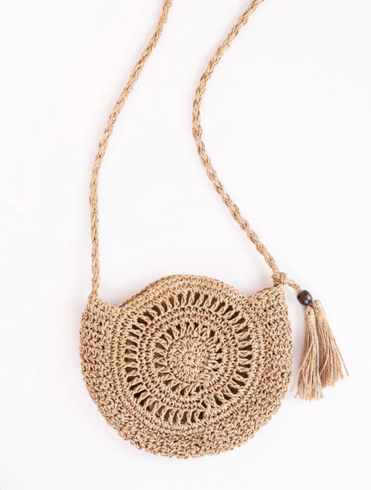 Tassel decor straw bag