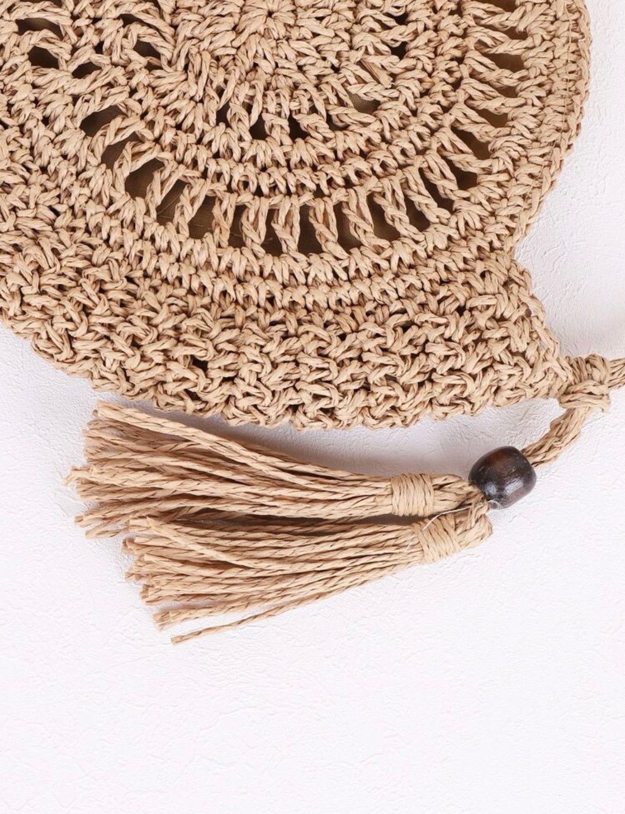 Tassel decor straw bag