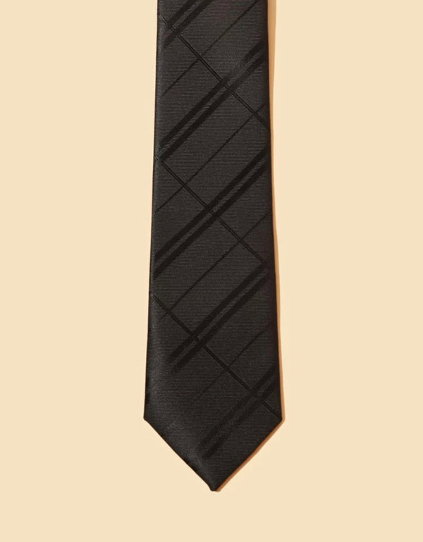 Men Plaid Print Tie