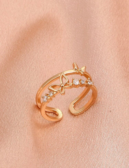 Girls Butterfly Decor Ring