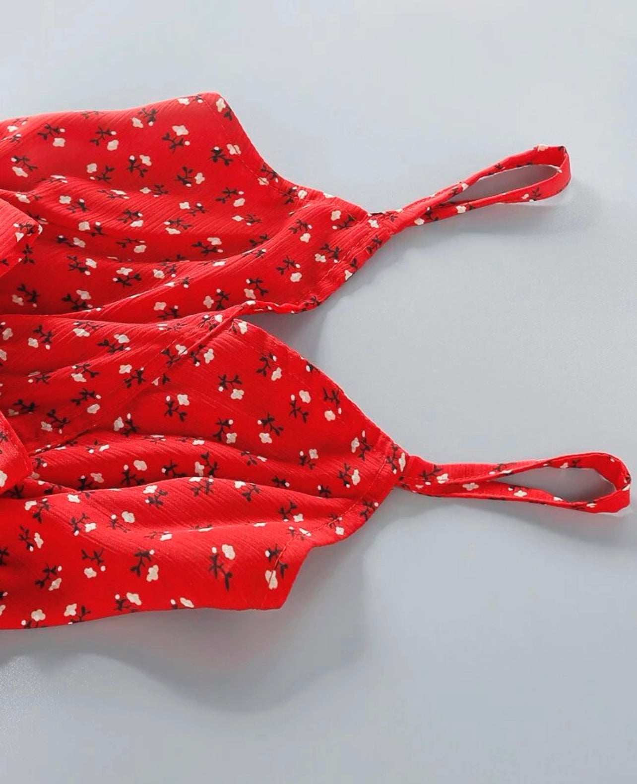 Girls Ditsy Floral Self Tie Cami Dress