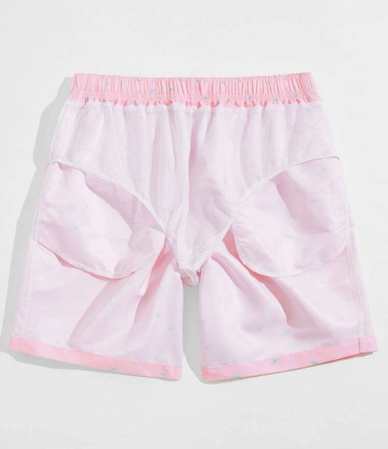 Men’s allover print drawstring swim trunks