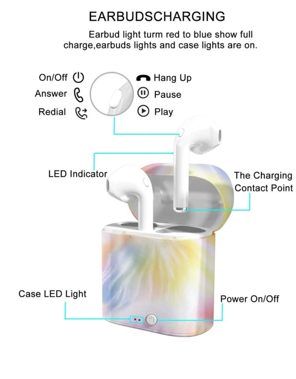 Ombré true wireless stereo headset compatible with Bluetooth