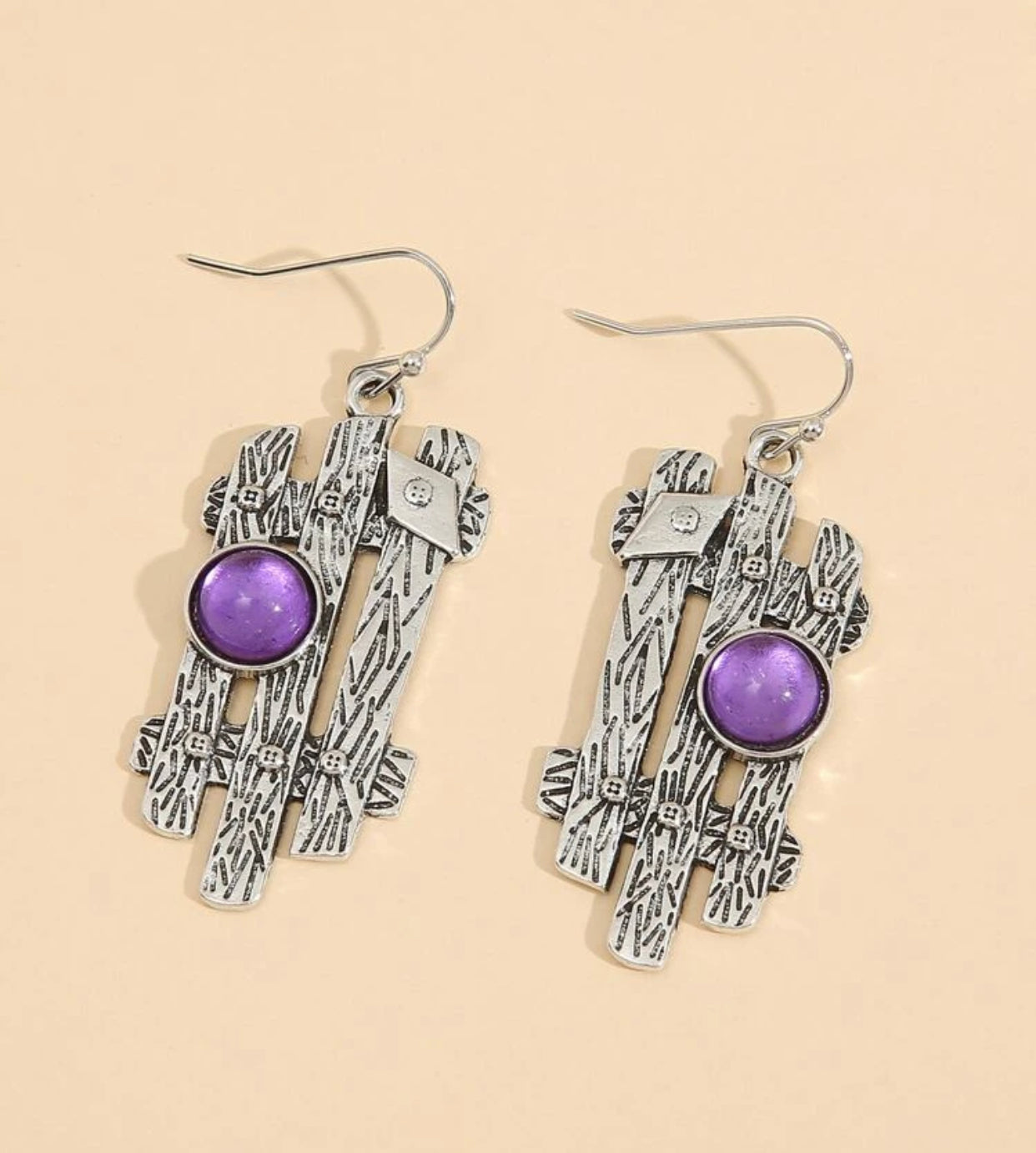 Fence decor dangle earrings