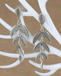Cutting-edge textured metal drop earrings