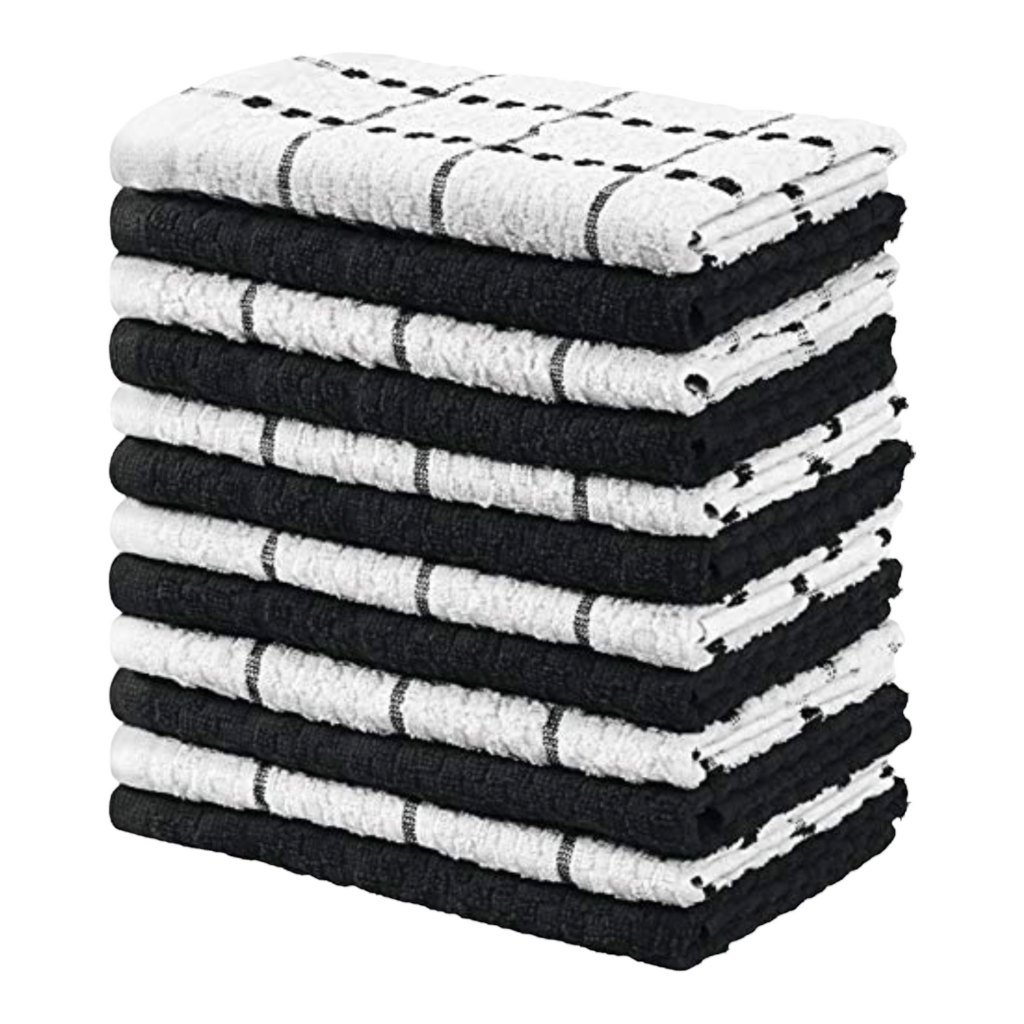Kitchen Towels, 15 x 25 Inches, 100% Ring Spun Cotton. (12 pack)
