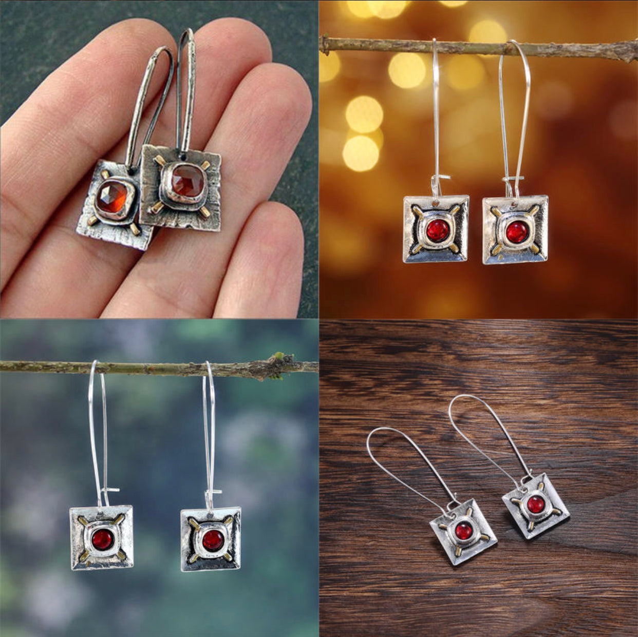 Opalite citrine inspired earrings - Christina’s unique boutique LLC