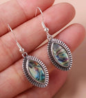 Labradorite and rainbow moonstone silver dangle earrings - Christina’s unique boutique LLC