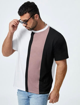 Men’s extended size color block tee
