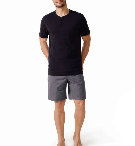 Men half button lounge set