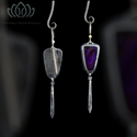 Pretty 925 silver purple turquoise dangle earrings - Christina’s unique boutique LLC
