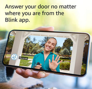 Blink Video Doorbell | Two-way audio, HD video, motion and chime app alerts and Alexa enabled — wired or wire-free (Black)