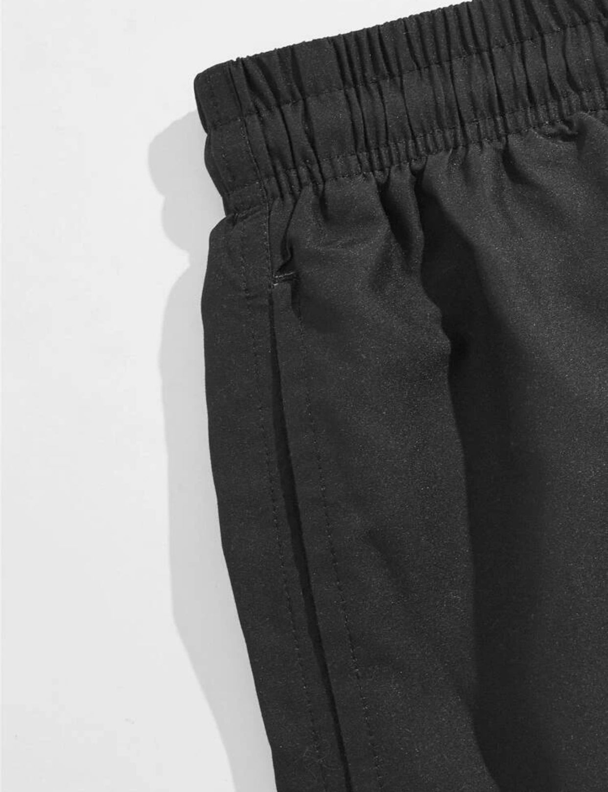 Men’s letter & leopard spliced swim trunks