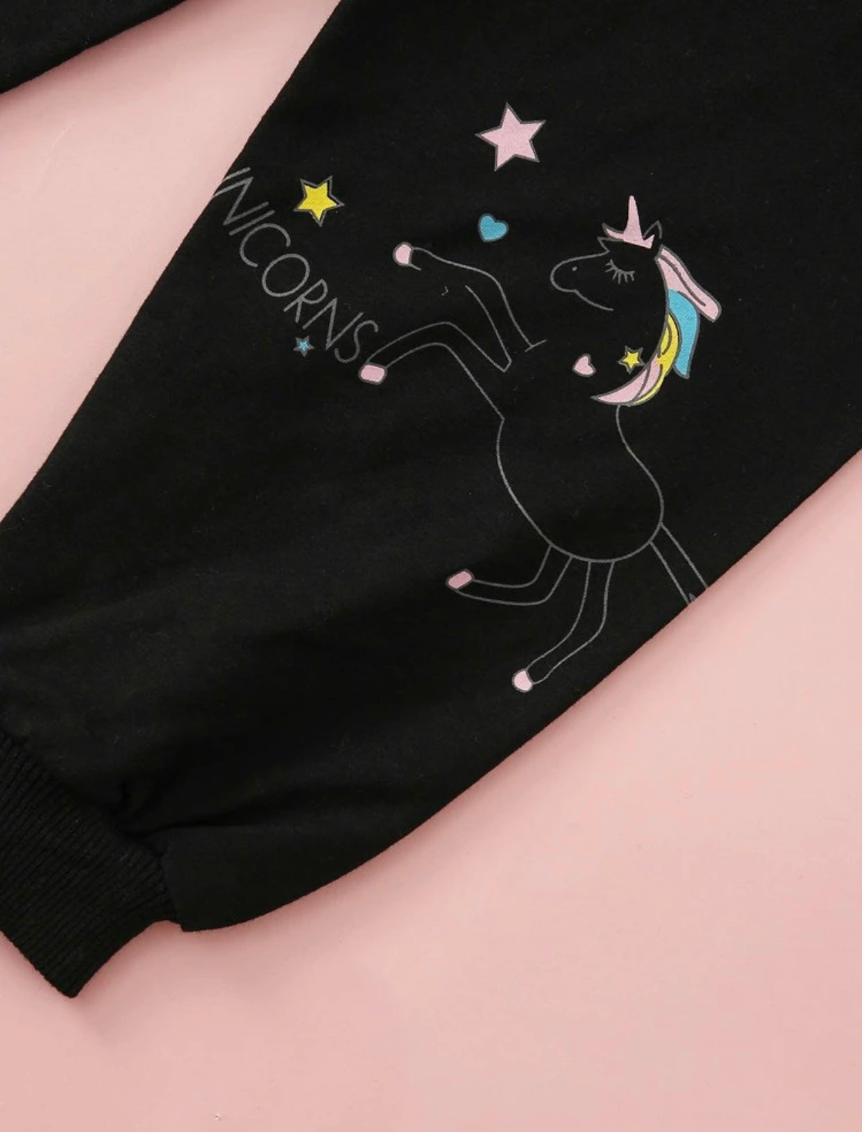 Toddler girls unicorn print sweatshirt & sweatpants