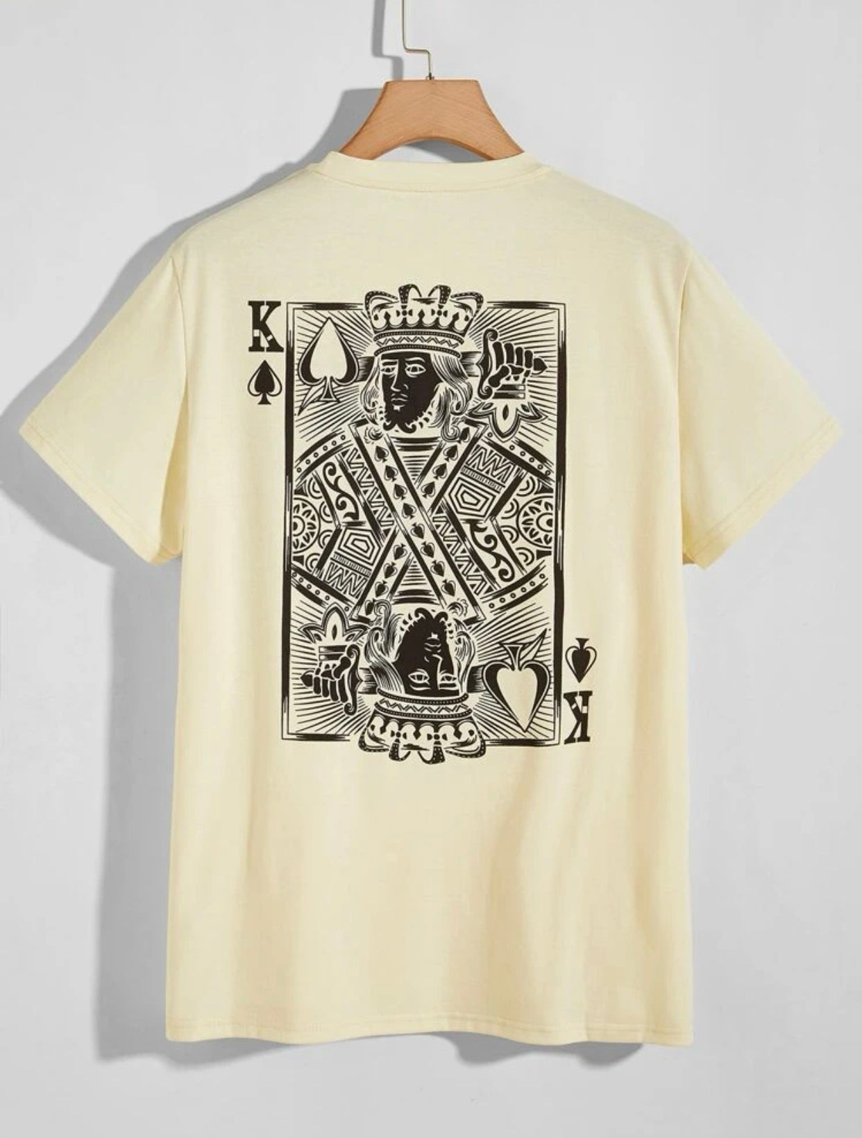 Men’s poker print crew neck tee