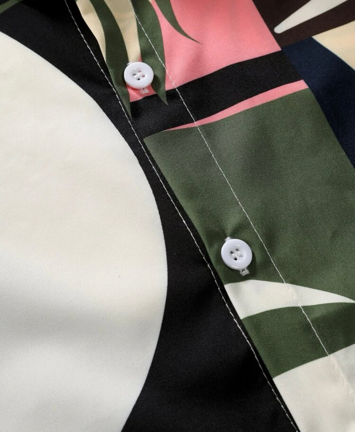 Men’s plant print shirt & drawstring waist shorts without tee