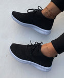 Lace up decor knit sneakers - Christina’s unique boutique LLC