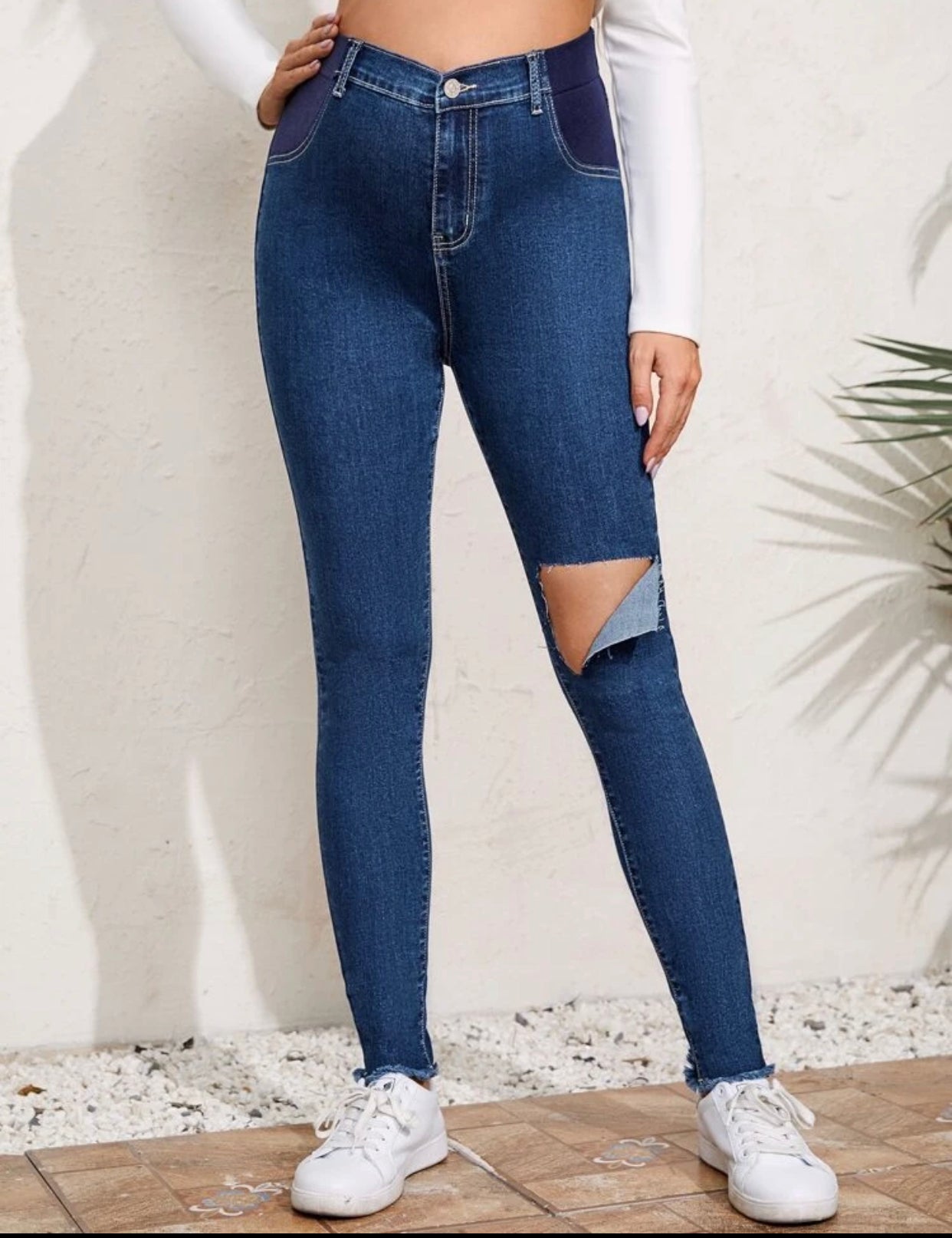 Maternity ripped detail skinny jeans - Christina’s unique boutique LLC