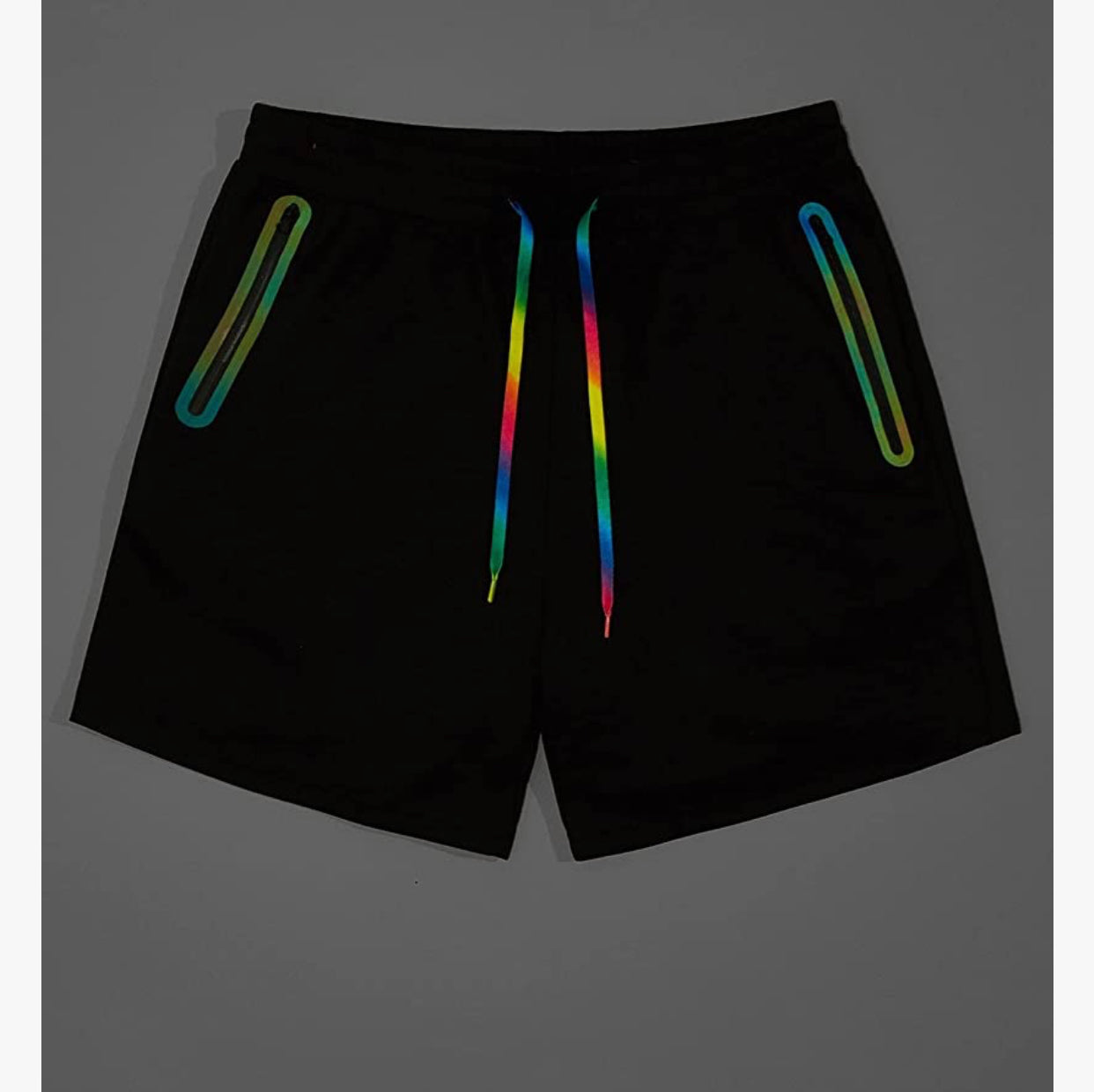 Men's Cartoon Graphic Drawstring Shorts Athletic Gym Workout Shorts with Pocket