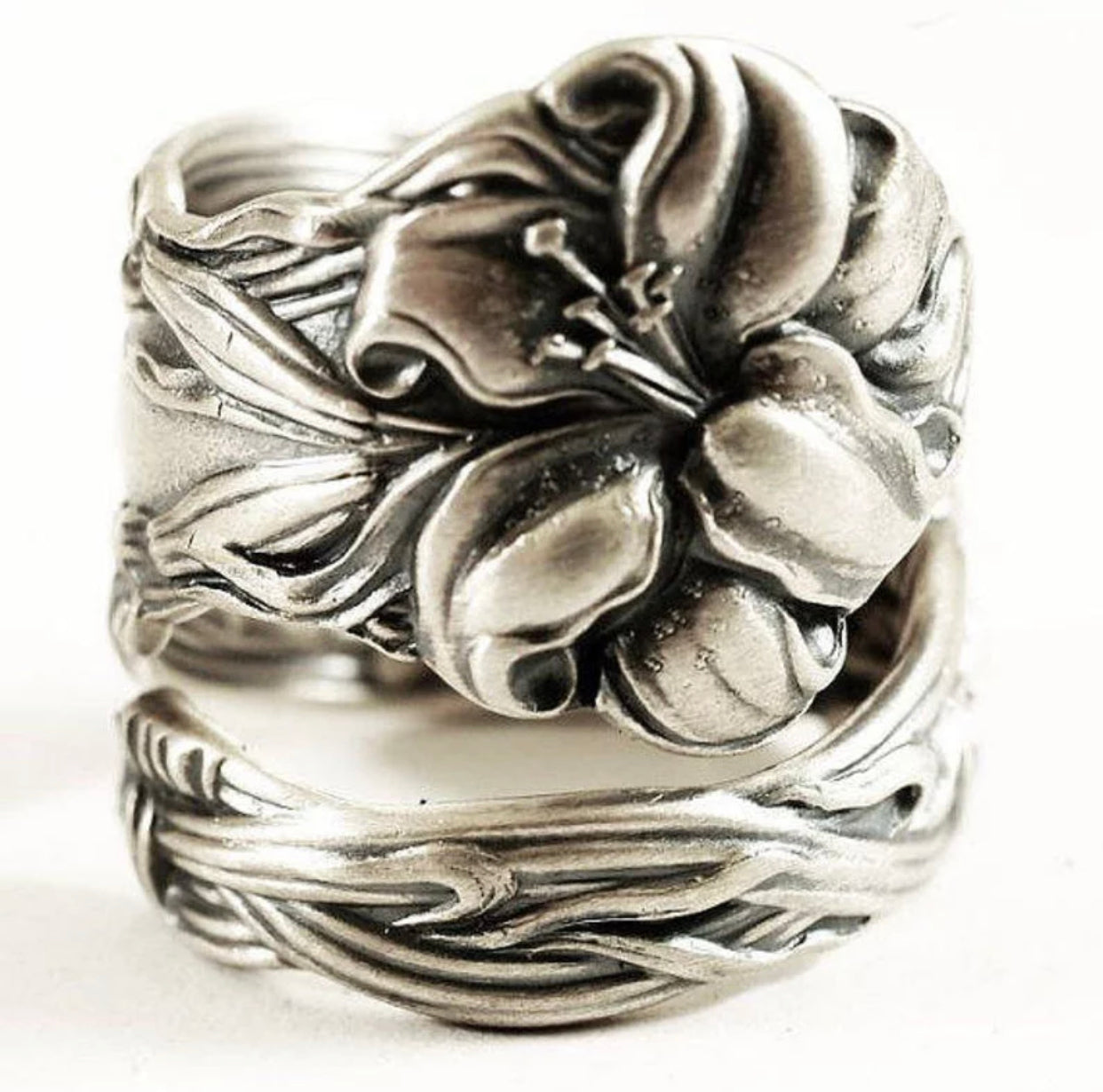 Spoon Ring, Tiger Lily Ring. Size 8