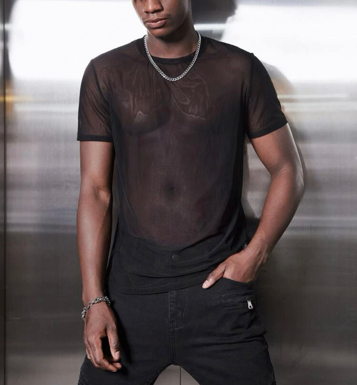 Men’s 1pc sheer tee