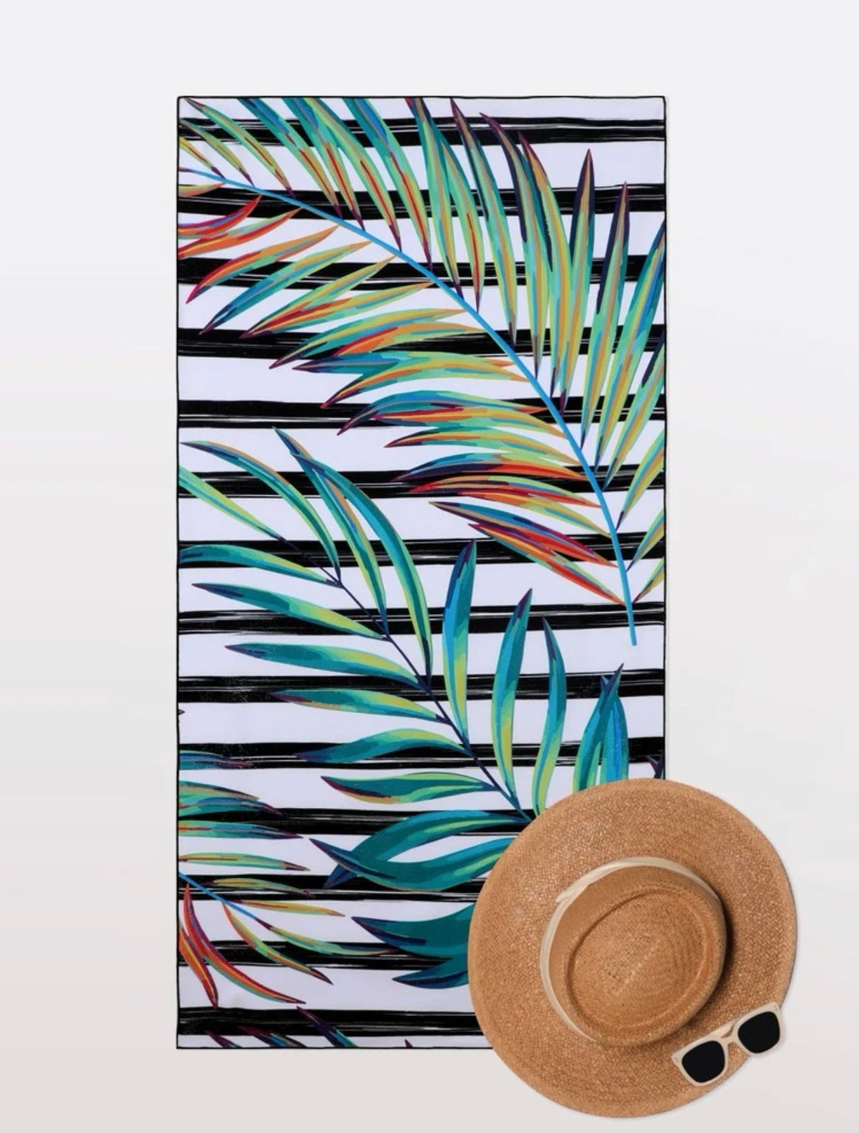 Plant print beach blanket