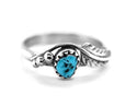 Genuine Kingman Turquoise Ring, Sterling Silver, Authentic Navajo Native American USA Handmade, Nickel Free, (Size 6)
