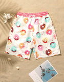 Men’s donut print swim trunks