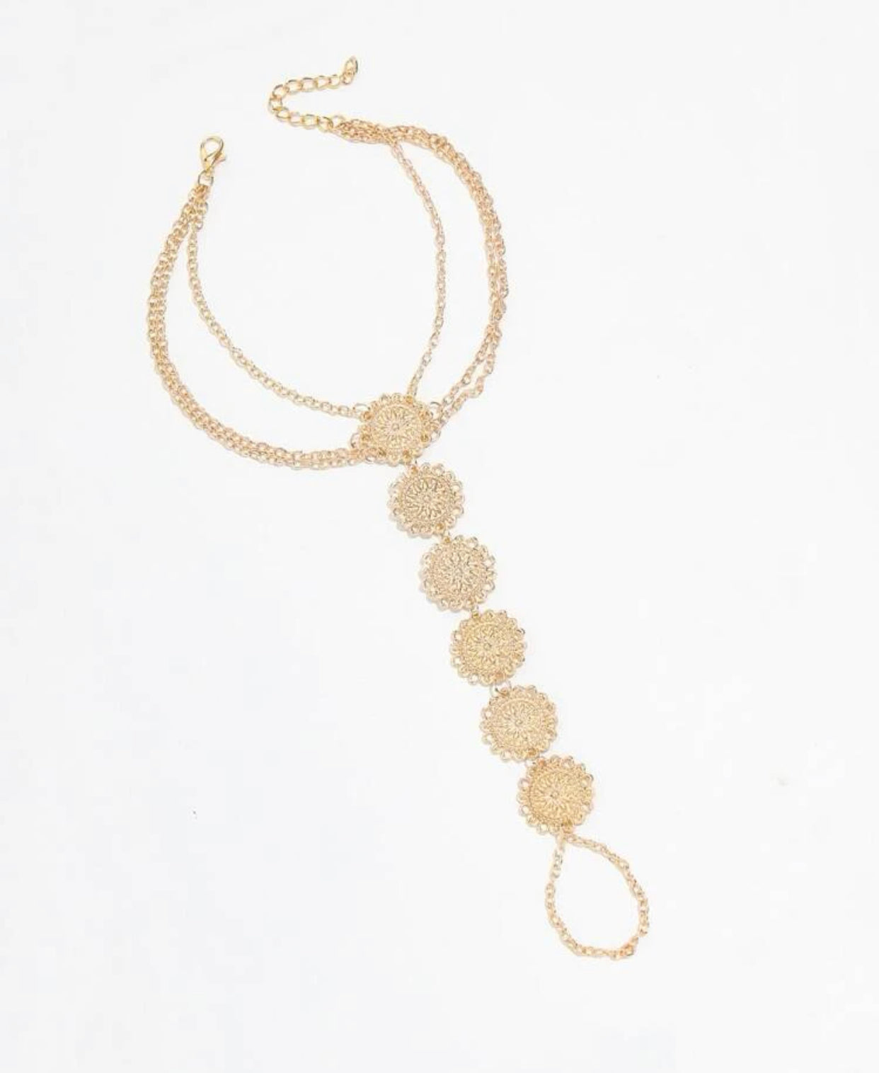 Flower decor mittens anklet