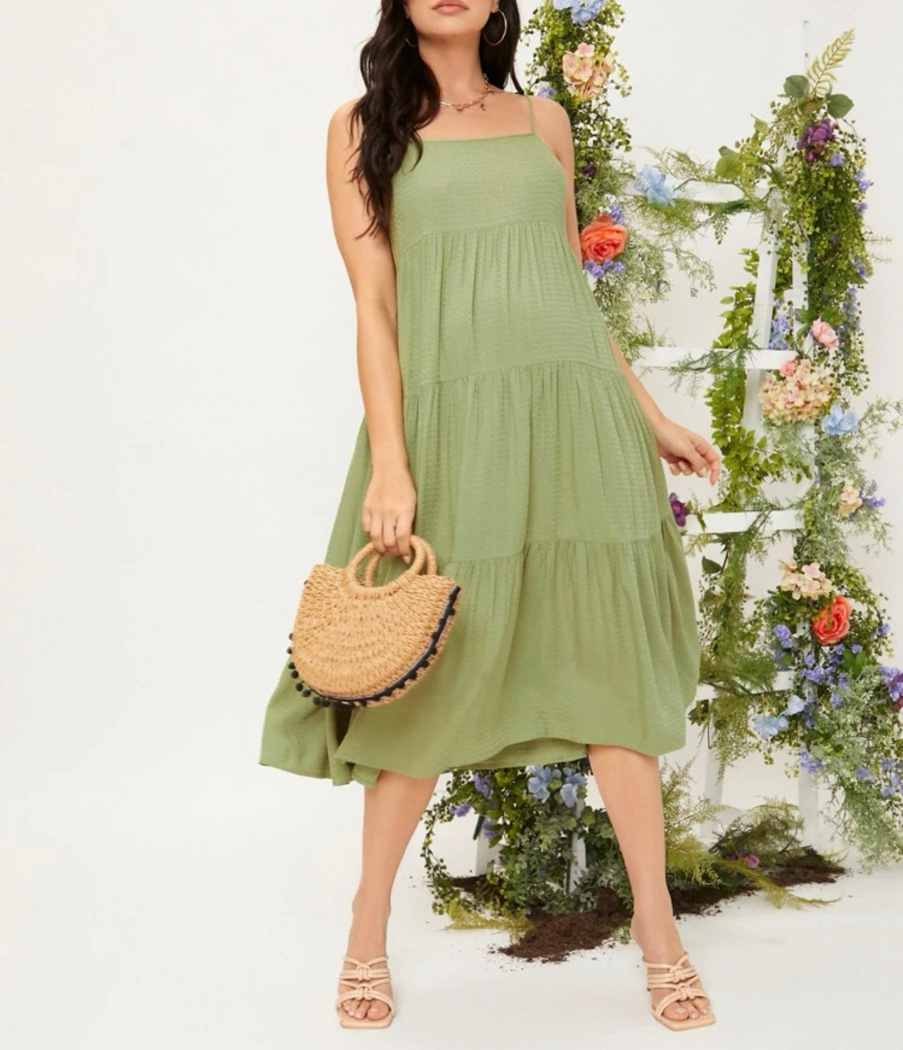 Maternity Ruched Hem Cami Dress