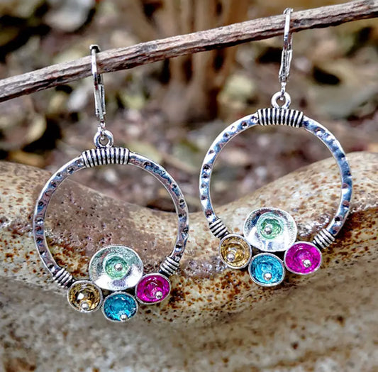 Unique and colorful abstract decor hoops