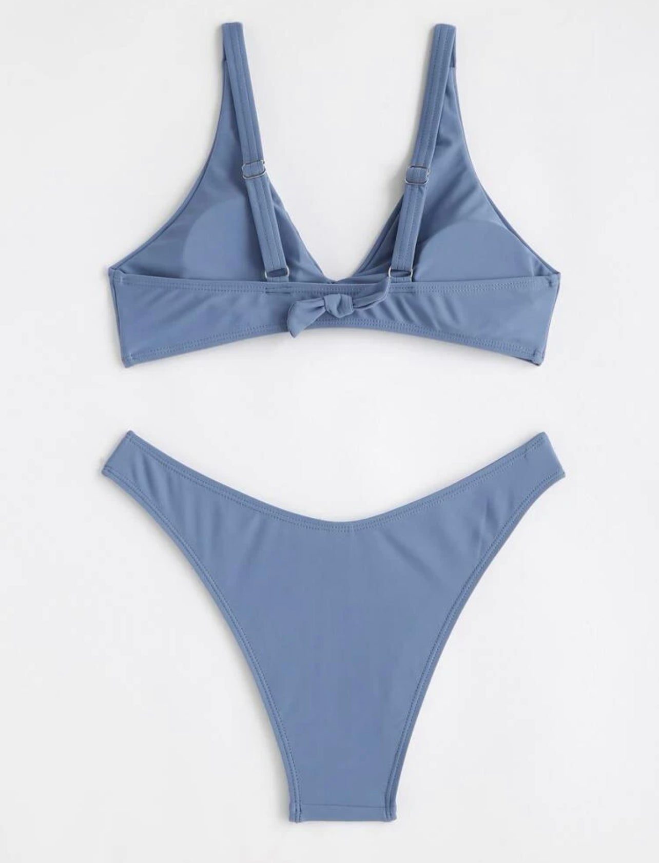 Girls Plain Twist Bikini Swimsuit