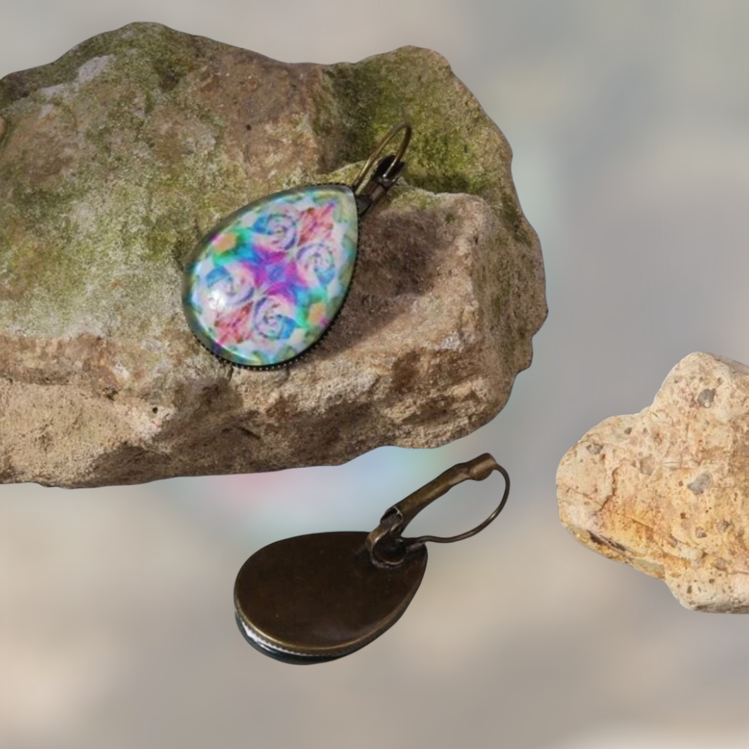 Water drop decor earrings