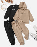 Toddler boys letter graphic 2 sweatshirts & 2 joggers set