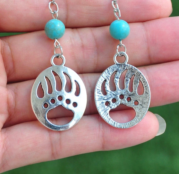 Beautiful bear claw inspired dangle earrings