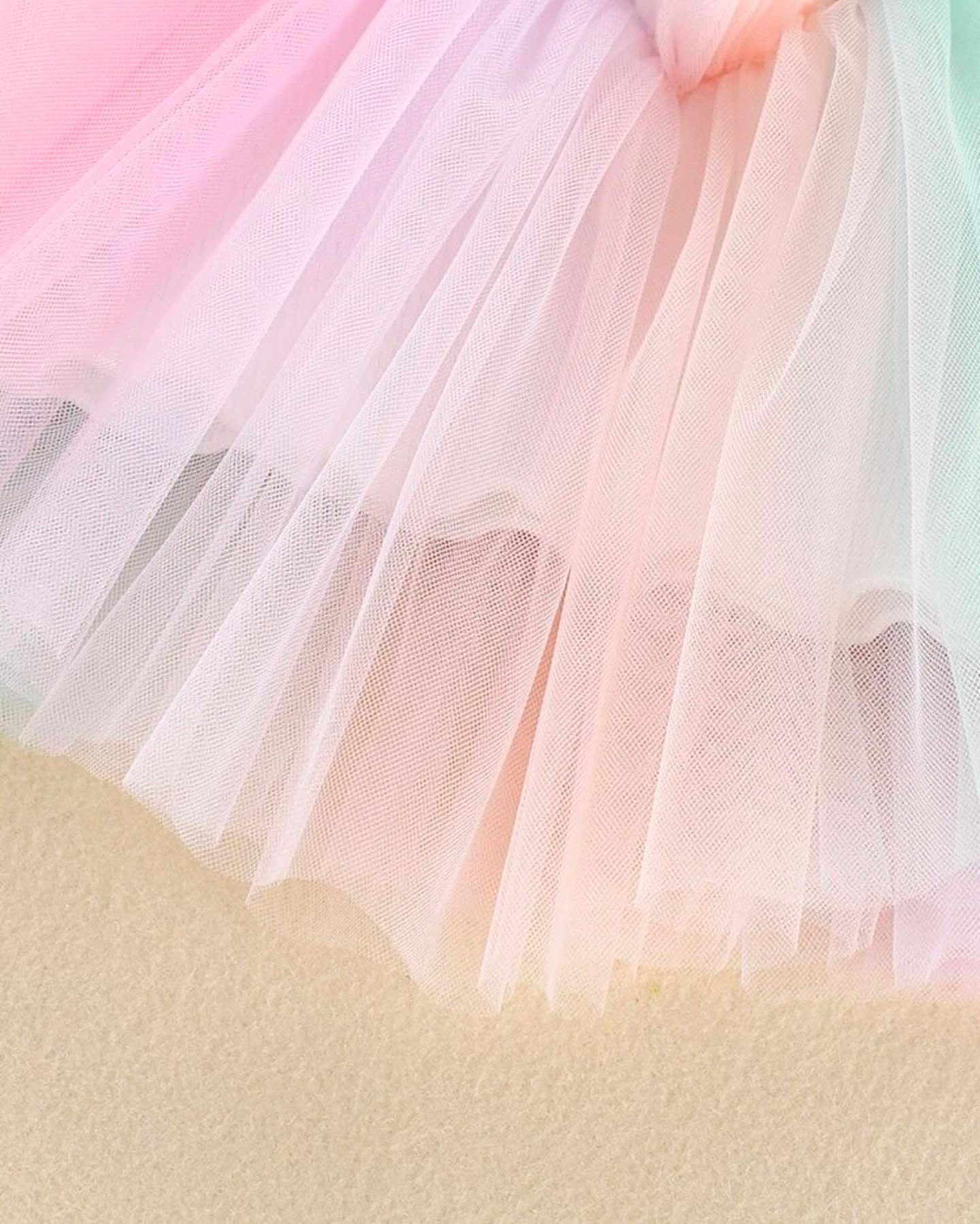 Toddler girls contrast mesh ombré frill trim tank top