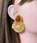 Colorful geometric drop earrings