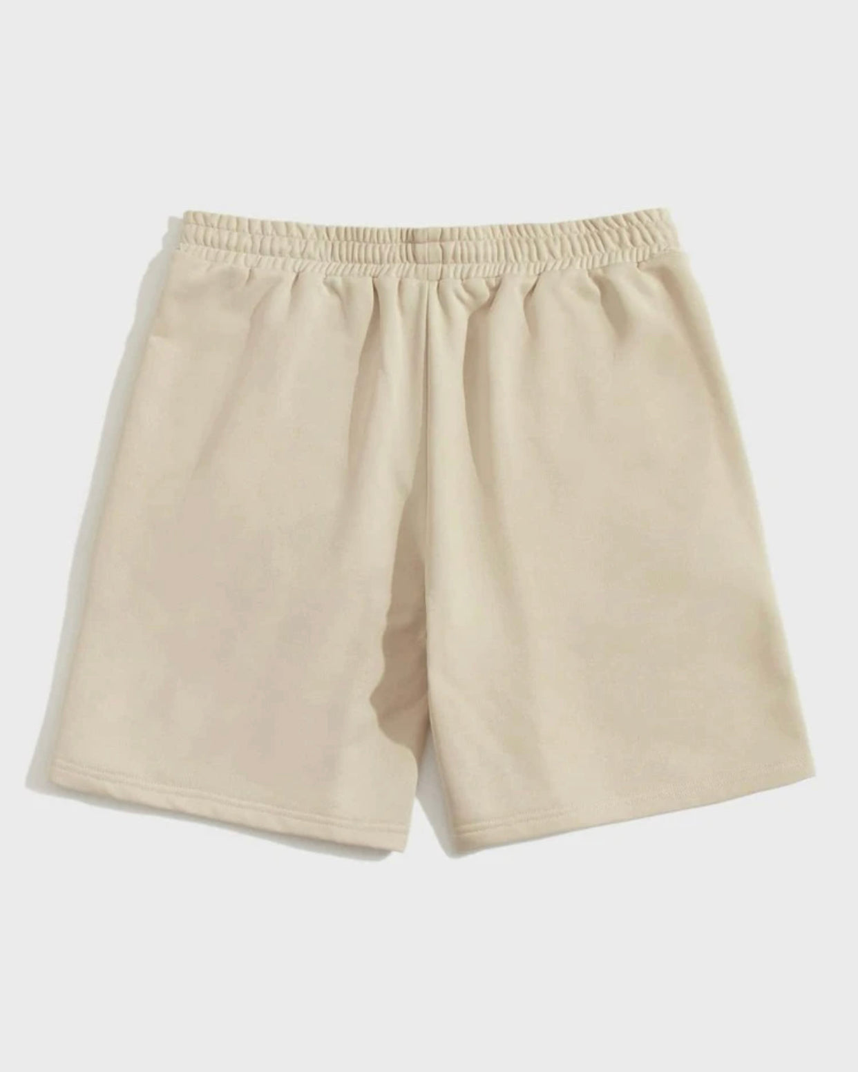 Letter patch detail drawstring waist shorts