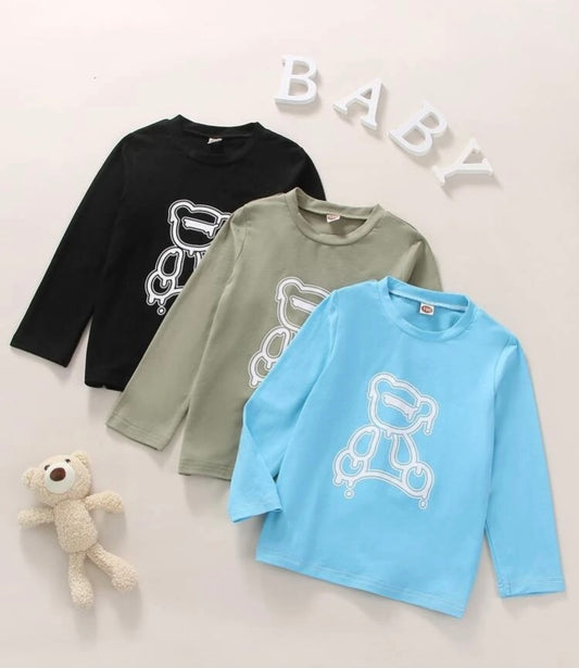 Toddler Boys 3pcs Cartoon Graphic Tee