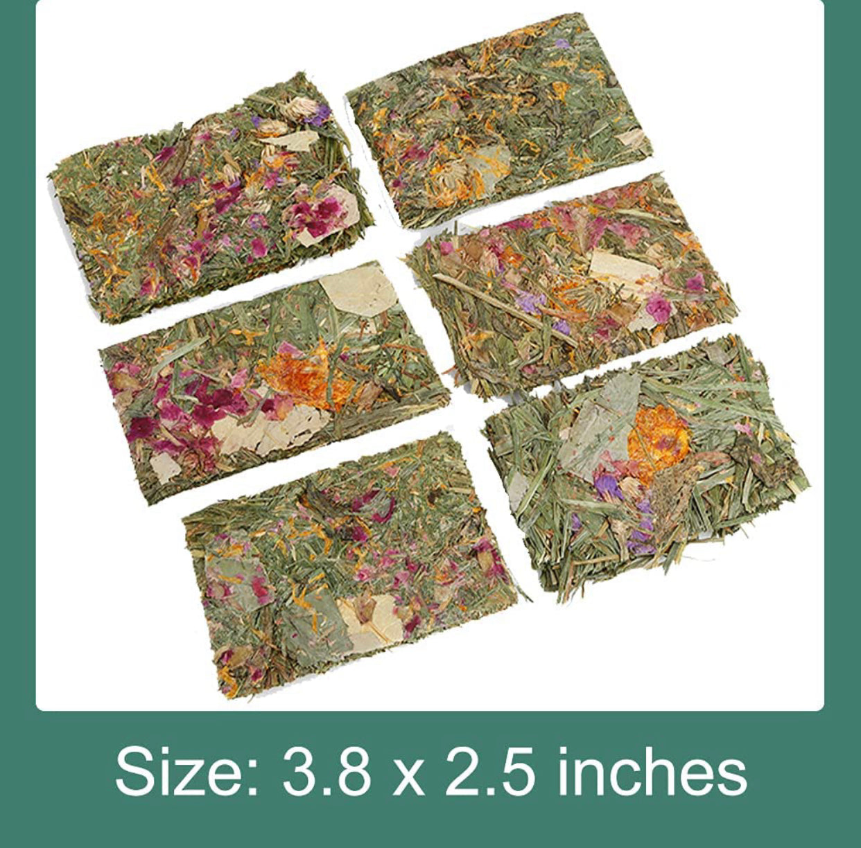 Rabbit Treat ,Natural Molar Timothy Hay Herbal Floral Scent Snack Chew Toys (12pcs)