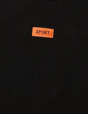 Boys Patched Detail Top & Neon Orange Shorts Set
