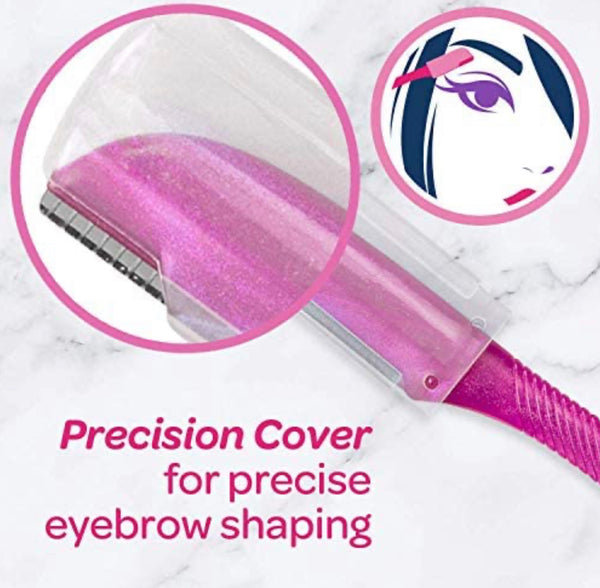 Touch-Up Multipurpose Exfoliating Dermaplaning Tool, Eyebrow Razor, and Facial Razor with Precision Cover, 3 Count